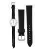 1 Pair PU Leather Universal Unisex Pin Buckle Watch Band Replacement Watch Strap (19mm)Black