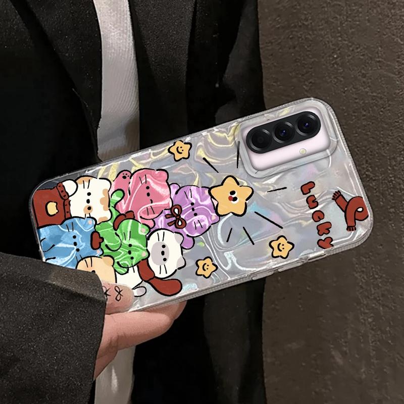 Cartoon Cat Heart Girls Case For Samsung Galaxy A56 A16 A26 A36 A06 A55 A35 A25 A15 A12 A32 A54 S24 S25 S22 S23 FE Fundas Cover