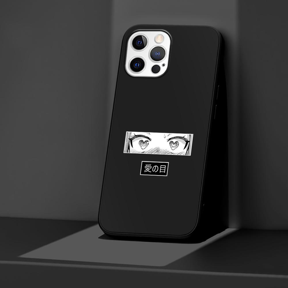 Phone Case for Apple iPhone 14 11 13 Pro Max 12 Mini XR 7 8 + SE 2020 XS 6 6s Plus 5 5s Japanese Cartoon Anime Girls Eyes Cover