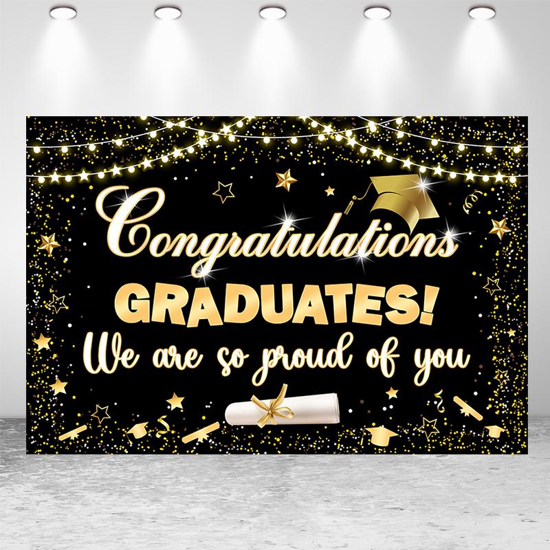 2025 Graduation Season Background Banner Bachelor's Cap Balloon Party Decorative Background Photography Background