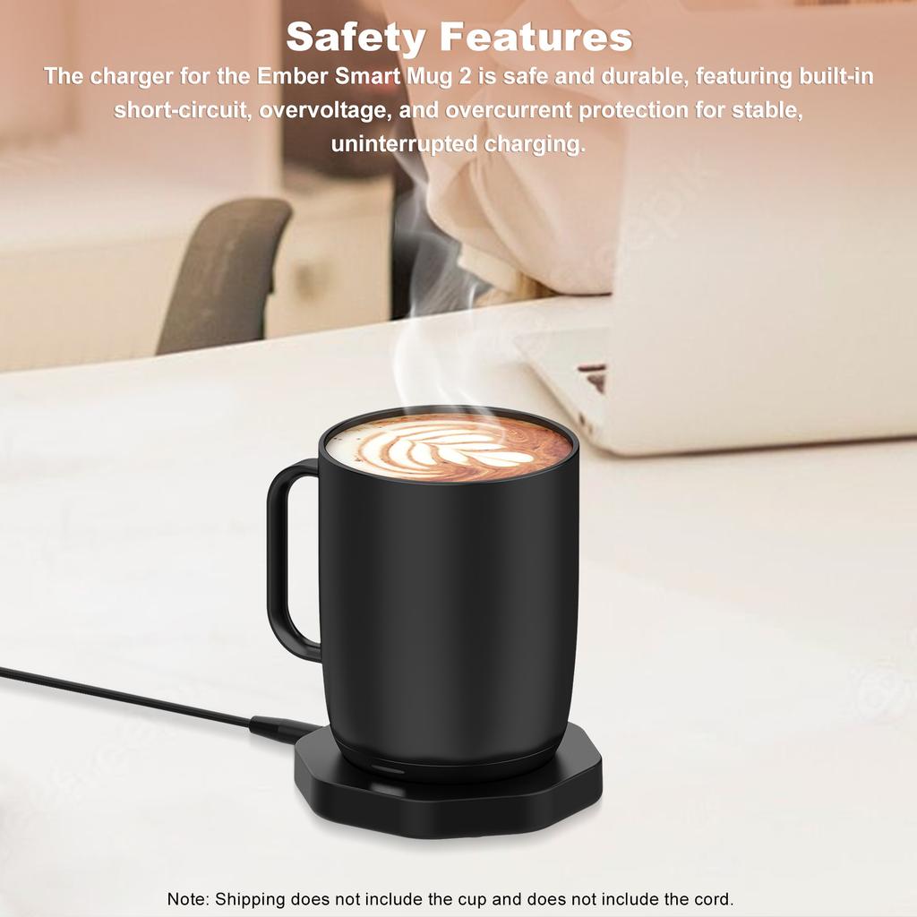 Charging Coaster for Ember Temperature Control Smart Mug 2 and 1 Replacement Charging Dock for Wireless Warmer Cup Accessories