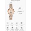 Rose Gold Women's Watch with Crystal, Waterproof, Stainless Steel, Business Style