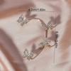 Shining Butterfly Zircon Cuff Earrings Non Piercing Earnings Luxury Jewelry For Women