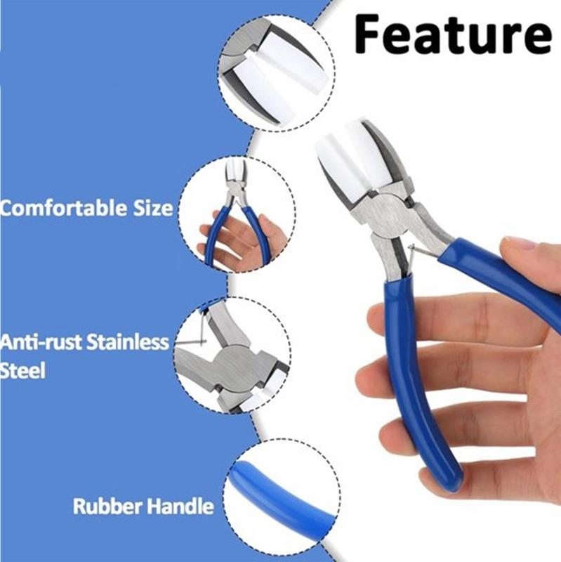 Double Nylon Jaw Pliers with Replacement Tips and Screwdriver for Jewelry Making Spring Loaded Pliers Wire Wrapping Tool