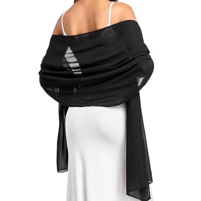 Myk Chiffon Sjal Skjerf for Kvinner til Bryllup og Aftenkjoler