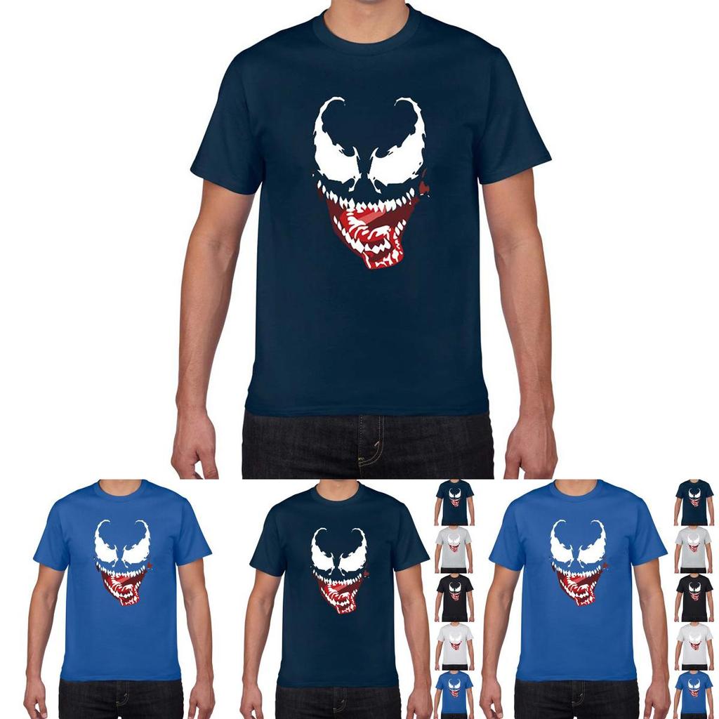 Premium Comic Venom Spider-man Men Short Sleeve T-shirt For Casual Cosplay Wear