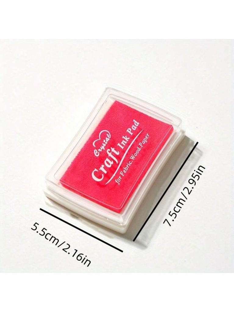 1pcs/pack Large Solid Color Inkpad: Creative Handbook Decoration Diy Basic Finger Stamp Accessories Indonesian Utility