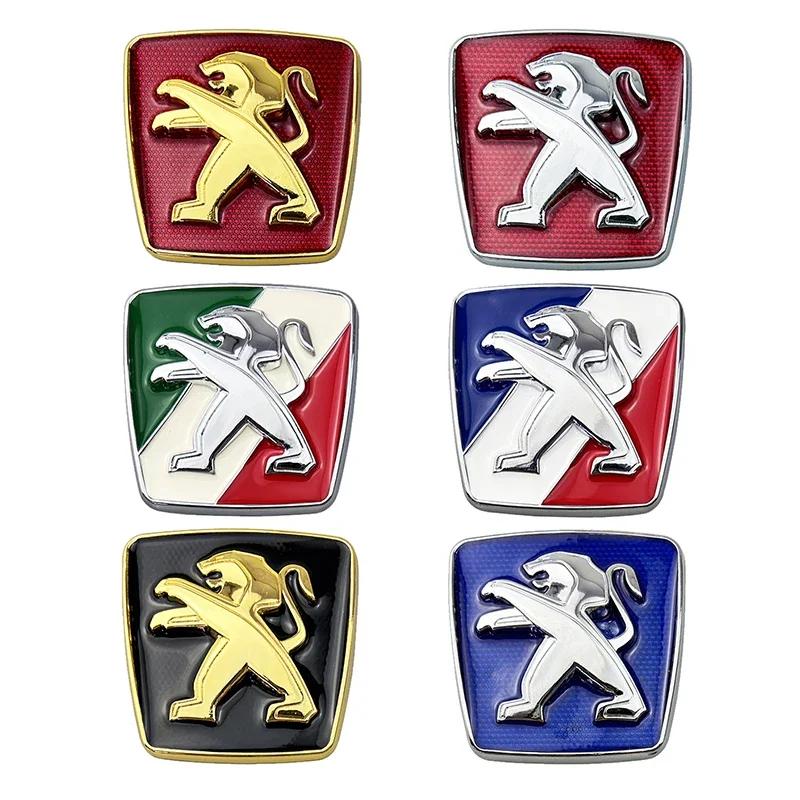Alloy Lion Car Front Grille Emblem Rear Trunk Badge Stickers for Peugeot 306 307 3008 407 508 2008 4008 GGK 5008 107 108 206 208 301