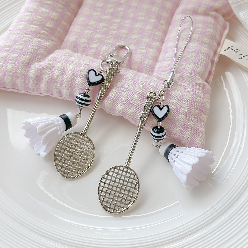 Exquisite Workmanship Badminton Keychain Mini Size Badminton Pendant Keyring Jewelry Accessories