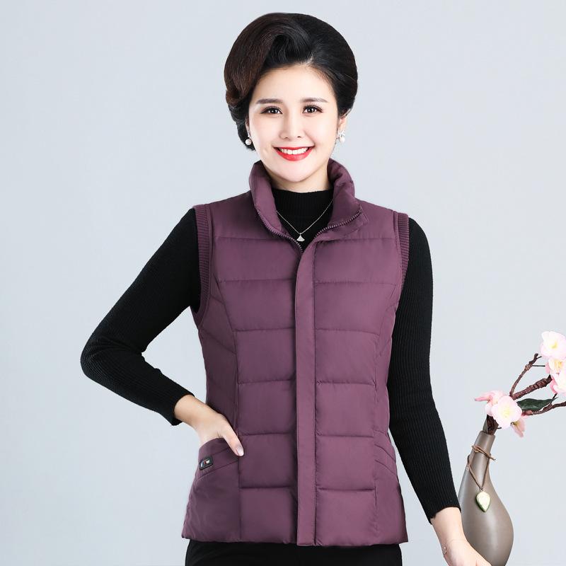Short Middle-aged and Elderly Fattened Large-size Thermal Vest, Grandma Wears A Small Vest Jacket Outside The Home