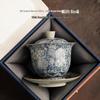 Chaxun Blue & White Hanwa Ceramic Gongfu Teapot