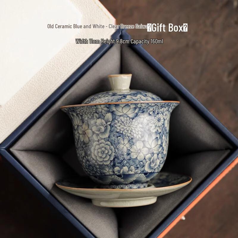 Chaxun Blue & White Hanwa Ceramic Gongfu Teapot