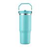 Leakproof Insulated Cup 30oz Large Capacity Water Bottle with Handle/Straw Colorful Tumbler Gift for Travel Car Office Workout