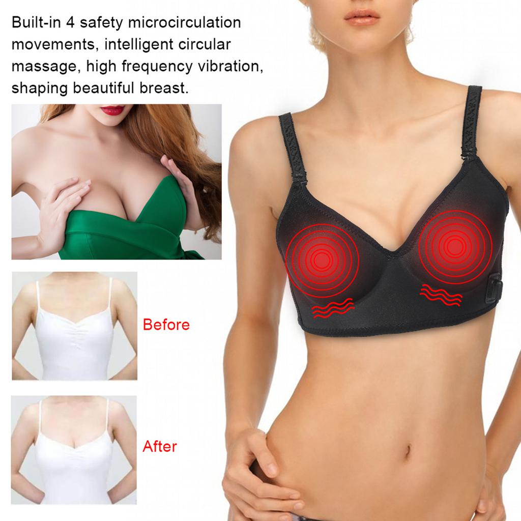 Electric Breast Massage Bra Vibration Chest Enlargement Stimulator Enhancer