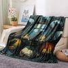 Tabby Cat Print Flannel Blanket, High quality Comfortable for All Seasons, Home Decor, Warmth and Comfort, Perfect for Christmas Gifts