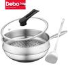 Debo Kallenhans B 32cm Edelstahl Wok 4-teiliges Set