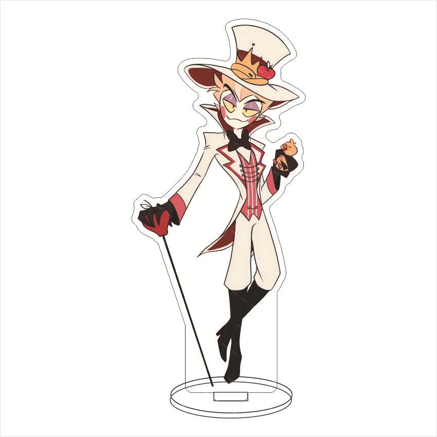 Hazbin El Cute Acrylic Stand Figure Alastor Husk Angel Dust Decorative Ornaments Stand Model Fans Collect Gifts Toys