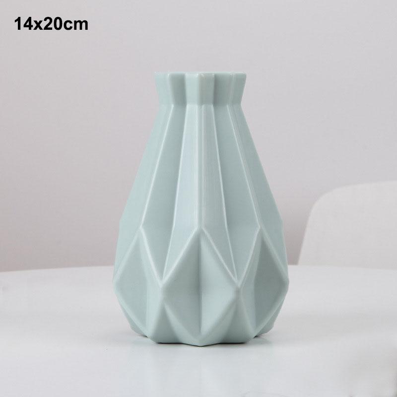 Plastic Flower Modern Vase Decoration Home Nordic Style Vase Imitation Ceramic Flower Pot Decoration Vases for Flowers