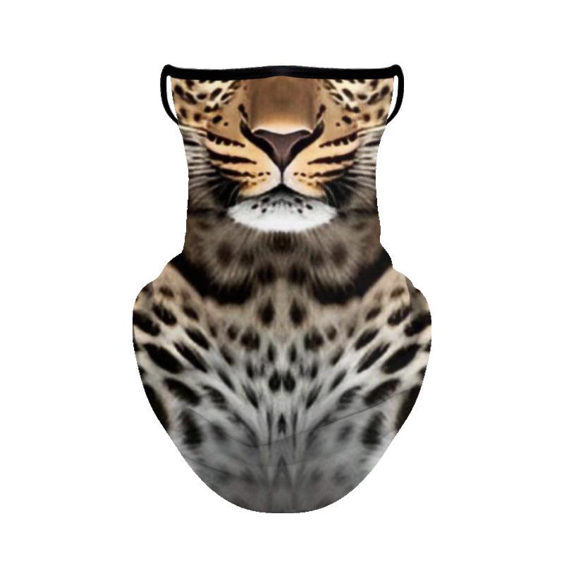 Maseczka na twarz ze zwierzętami TikTok: Zewnętrzny nakładany na uszy komin na szyję z filtrem przeciwsłonecznym do jazdy na rowerze, jedwab lodowy, oddychający, gotowy na lato