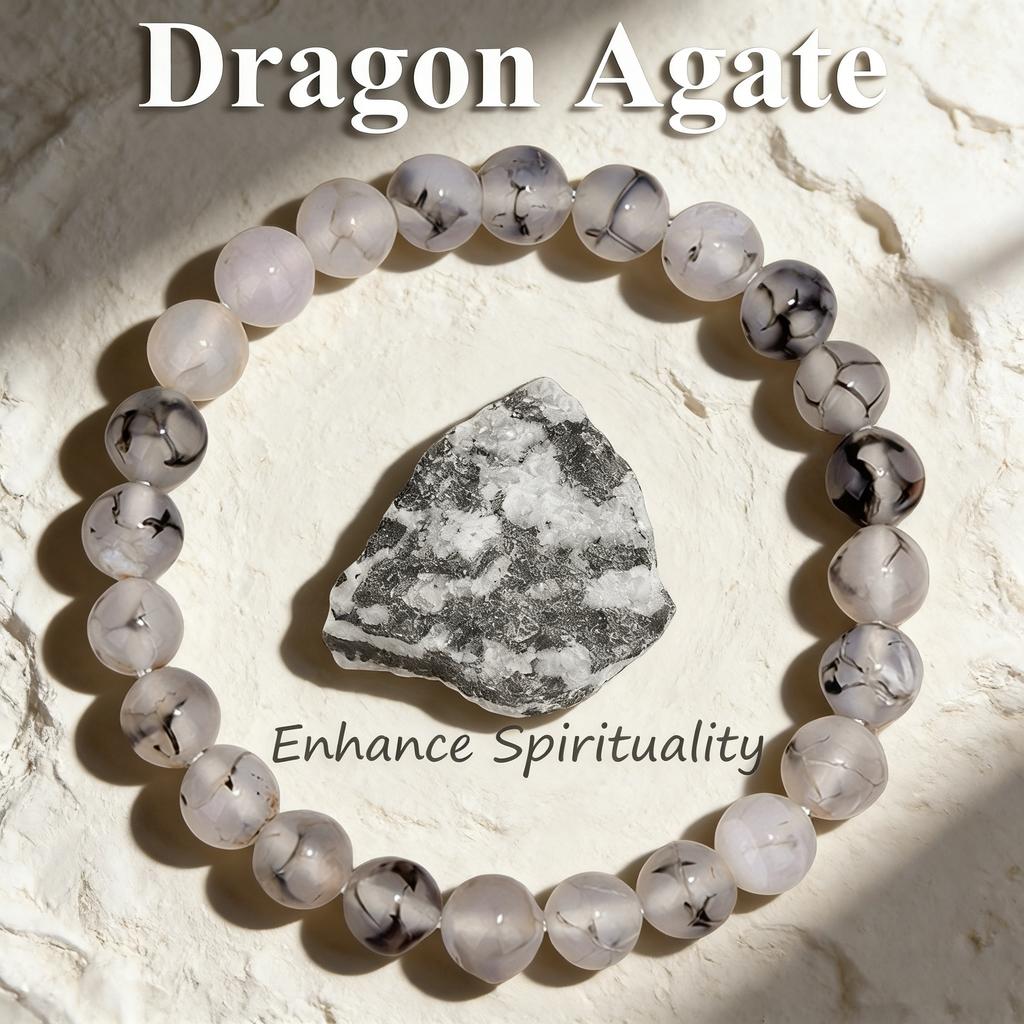 Moss Agate Bracelet 6 8 10mm Natural Stone Beaded Reiki Healing Vitality Charm Handmade Crystal New Jewelry Gift for Women Men