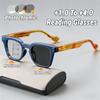Photochromic Multifocal Presbyopia Glasses Men's and Women's Retro Square-Frame Blue Light Blocking Turn Grey Reading Glasses