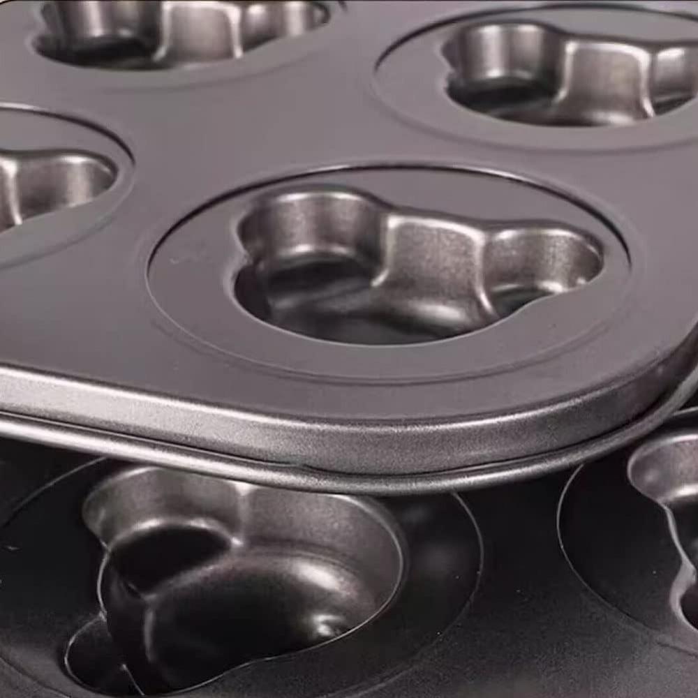 1PCS Bear Baking Mold 4 Cavities Cartoon Baking Tray Non-stick Carbon Steel Tray DIY Decorative Cookies Baking Kitchen Tools
