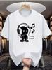 Hip-hop Brand American Short-sleeved T-shirt for Men, New Summer Style Loose Pure Cotton, Couple's Outfit, White Half-sleeve Top