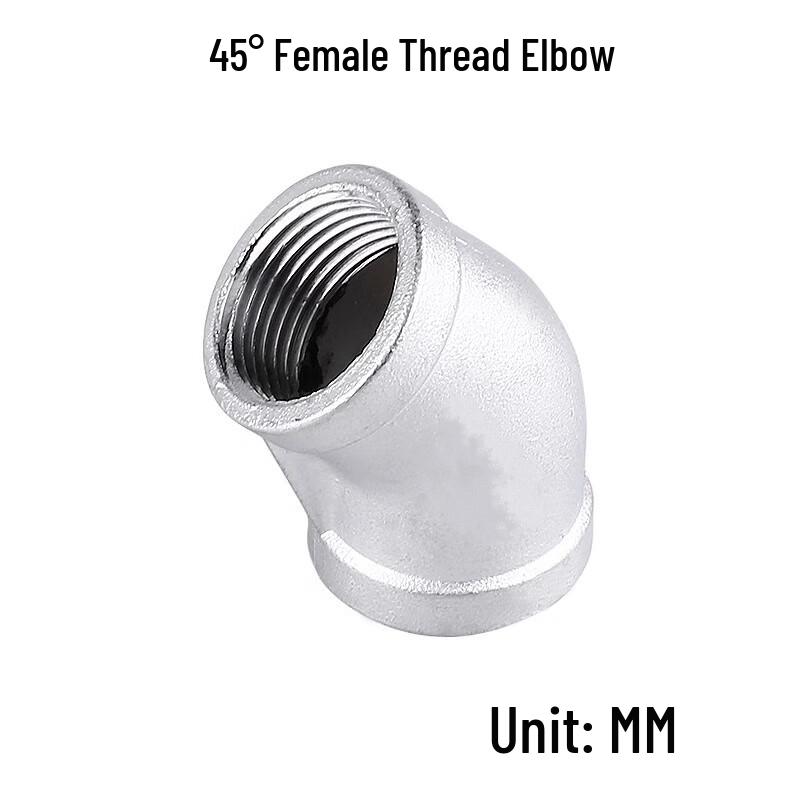 Langsai Zebo 304 Stainless Steel 45-Degree Female Threaded Elbow
