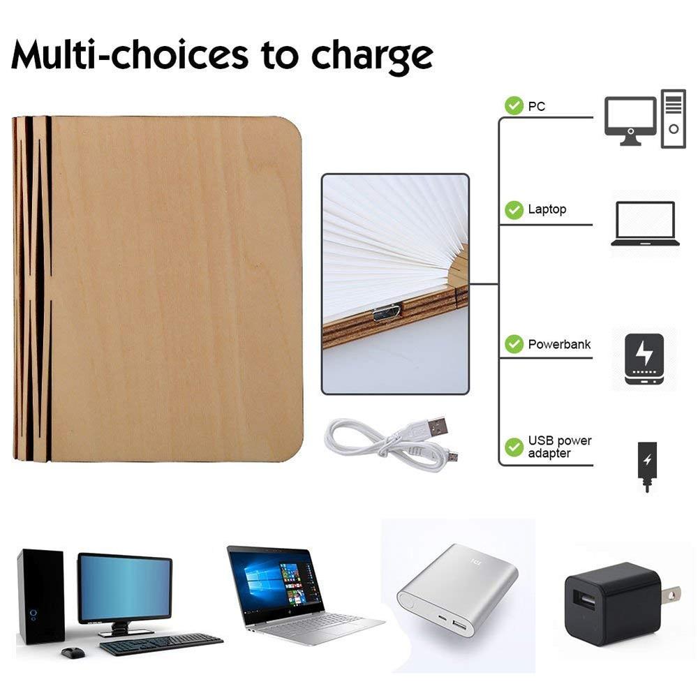 LED Book Night Light Wooden 5V USB Rechargeable Foldable Desk Table Lamp Home LED Book Night Light Wooden 5V USB Rechargeable Foldable Desk Table Lamp Home