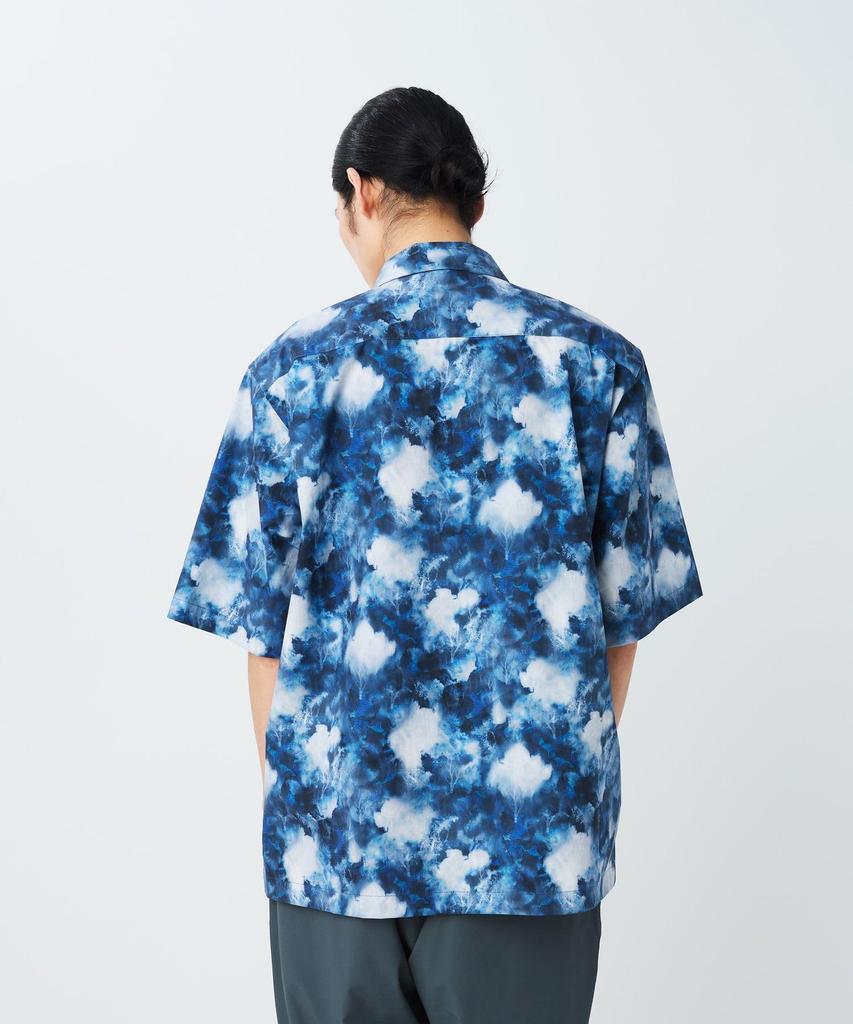 Patterned Shirt Mori Tops Shirt Long Sleeve NAVY M [Snow Peak] SH-26SU011 Men's Women's