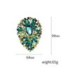 Shining Stained Glass Brooch Vintage Elegant Crystal Inlaid Pin Brooch Women'S Clothing Accessories