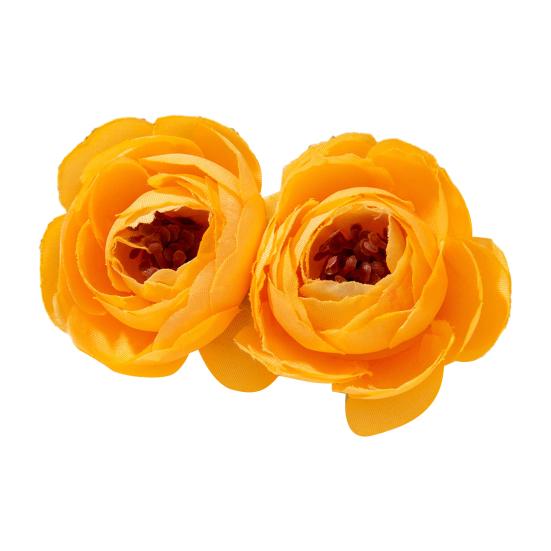 Women Boho Flower Earrings Lightweight Fabric Yellow Flower Ear Studs Holiday Earrings for Parties Beach Summer Vacation