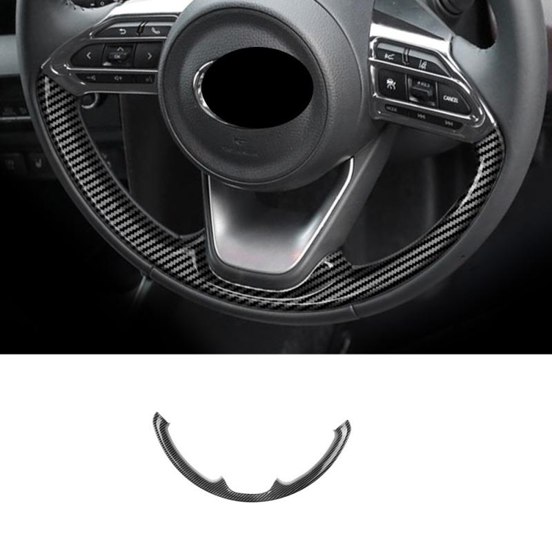For Toyota Yaris /yaris Cross    CarbonFiber Car Steering Wheel Panel Cover Trim Decorate Frame Sticker Accessories