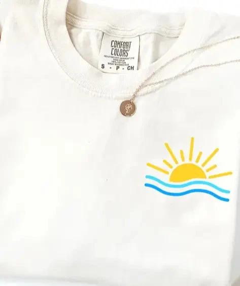 Summer Beach Shirt Cute Vacation Tee Women Coastal Graphic T- Shirt 4XL