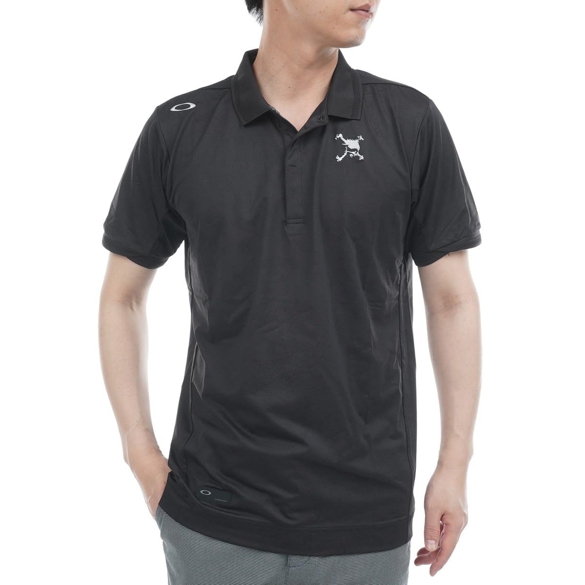 

Oakley Skullbreath Polo Shirt Size XL Size Men s (02E) Blackout, (Japanese 2XL)