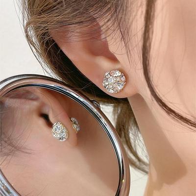 Luxusní magnetické klipy na uši s diamanty inspirované TikTokem pro ženy - Korejský styl, není potřeba piercing.