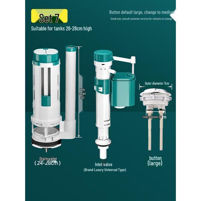 HANDUNYOU Toilet Tank Flush Button & Valve Set