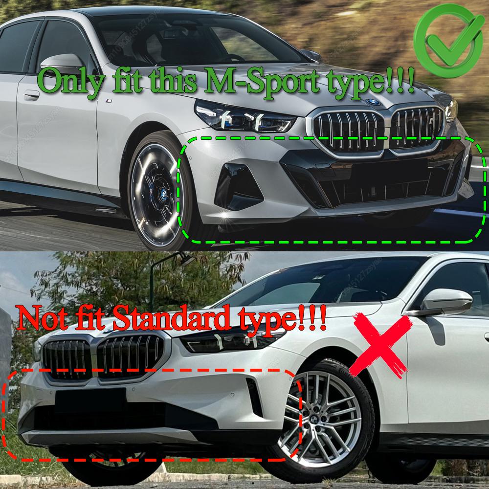 Front Bumper Lip Spoiler Splitter Diffuser For BMW 5 Series G60 G61 520d 520i 530e 550e i5 M60 M-Sport 2023-2025+ Bodykit Tuning