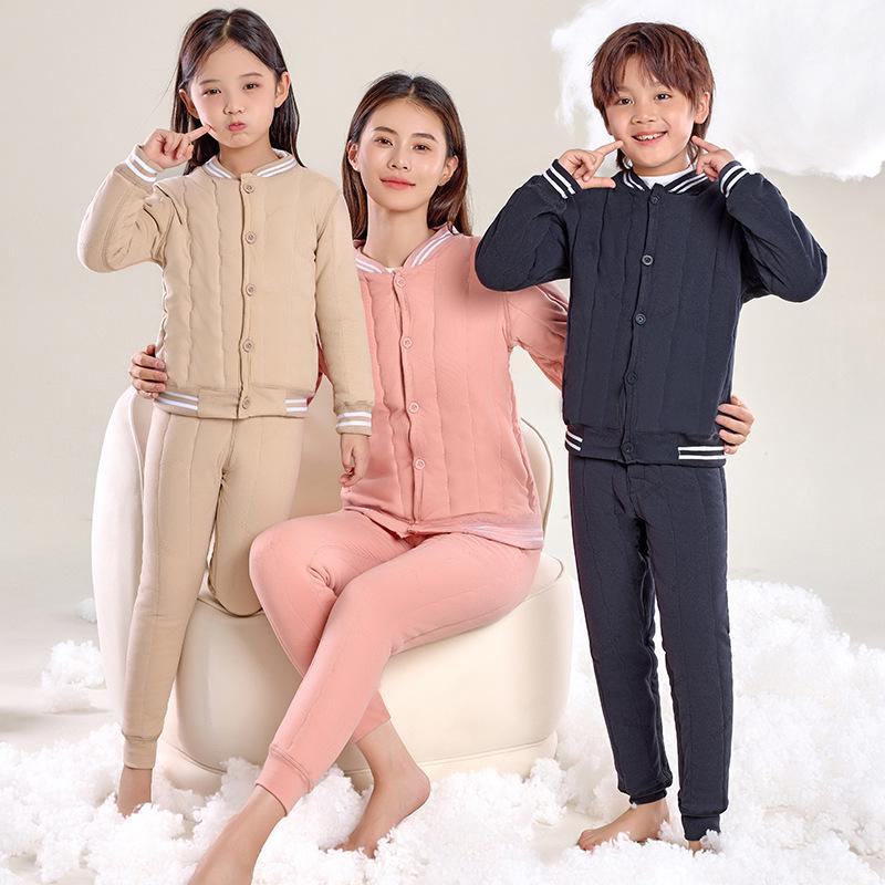 Inner Warm Winter Suit for Children and Teens - Thick, Cozy School Uniform for Parent-Child Matching