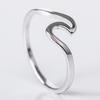 Silver Plated Simple Wave Ring - Fashion Alloy Jewelry