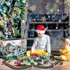 JONRRYIN Elektrische Eisenbahn: 259 Teile Dino Zug Set mit Zug, Straßenfahrzeugen, Rennstrecke. Geeignet für Kinder von 2-7 Jahren