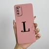 For Xiaomi Redmi Note 10 5G Case Redmi Note 10T 5G Cover M2103K19G Cute Initial Letters Square Phone Case Shockproof Back Cover