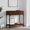 VidaXL Console Table Brown Oak 75x34.5x75 Cm Engineered Wood 833402