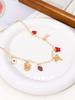 Collana con Ciondolo a Forma di Fragola con Fiocco in Acciaio Inossidabile per Donna Charms Delicati Gioiello