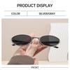 Vintage Oval Small Frame Metal Sunglasses For Women Uv400 Protection Retro Trendy Narrow Sunglasses For Outdoor Cycling Driving