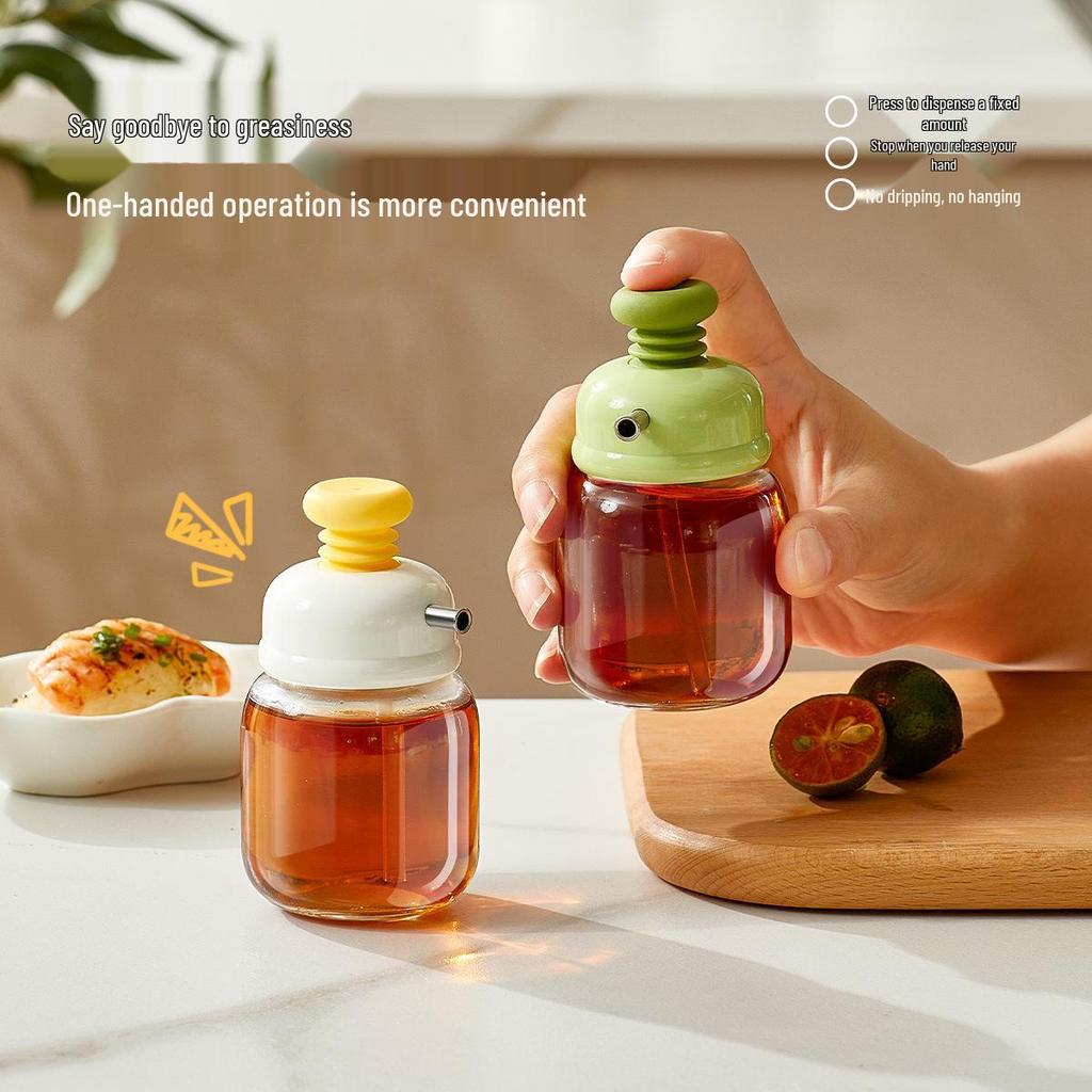 Mengke Glass Oil & Condiment Dispenser Bottle with Flow Control