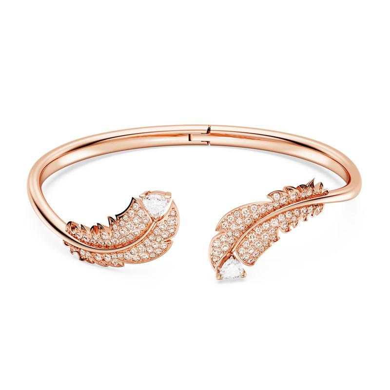Swarovski Idyllia Feather Pattern Rose Gold Plated Bracelet Women s Rose Gold 5663477 золотой