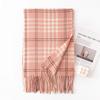 Autumn and Winter Fashion Versatile Plaid Women's Simple High End Imitation Cashmere Scarf To Keep Warm and Cold Proof Neck Scarf