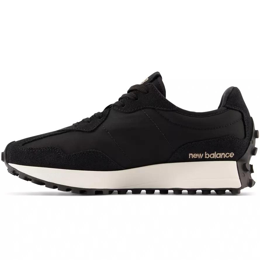 Damen Sneaker New Balance 327 Sportschuhe Leder Schwarz (WS327PH)