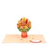 Advanced 3D Pop-Up Bouquet Card Valentine'S Day Card Wedding Invitation Card New Year Greeting Card Home Decoration
